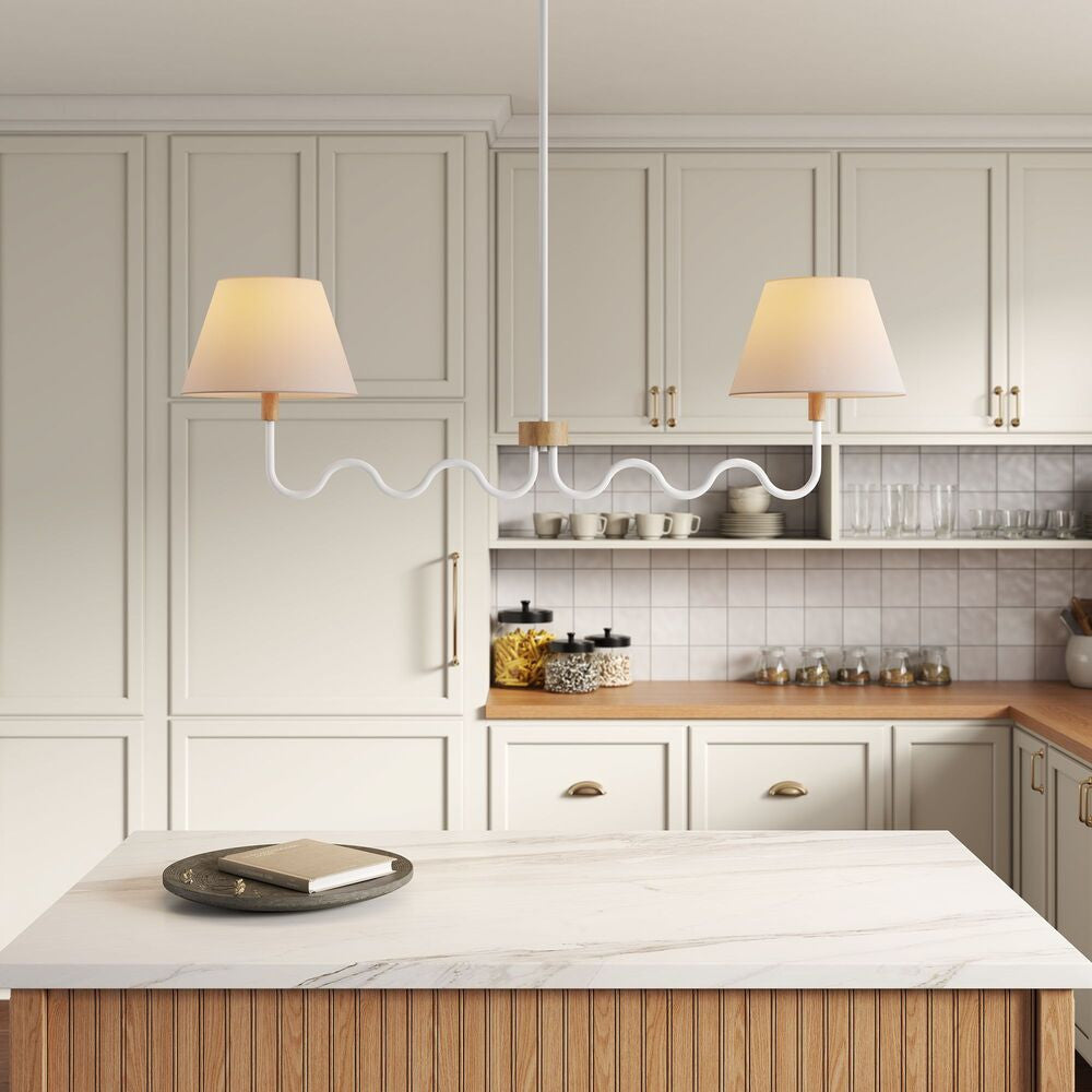 EEI-6882 Sunlit Squiggle 2-Arm Pendant Light by Modway