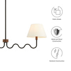 EEI-6882 Sunlit Squiggle 2-Arm Pendant Light by Modway