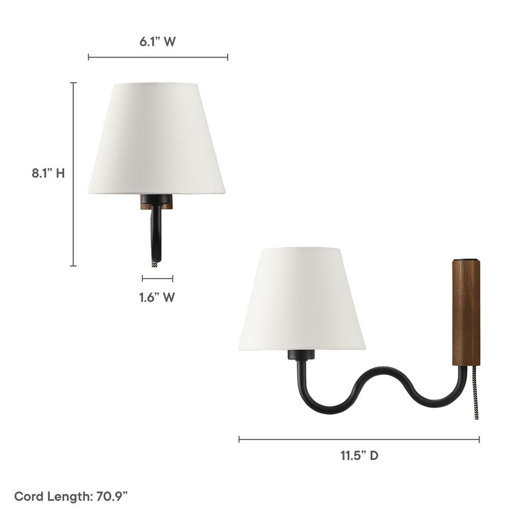 EEI-6881 Sunlit Squiggle Arm Wall Sconce by Modway