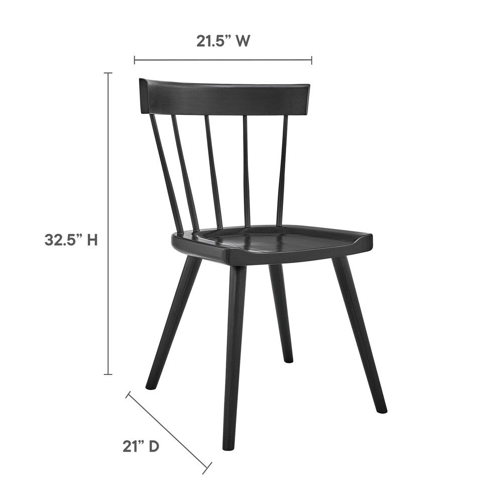 EEI-4650-BLK Sutter Wood Dining Side Chair by Modway