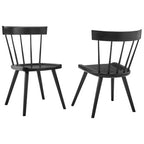Modway EEI-6082-BLK Sutter Wood Dining Side Chair Set of 2 Black