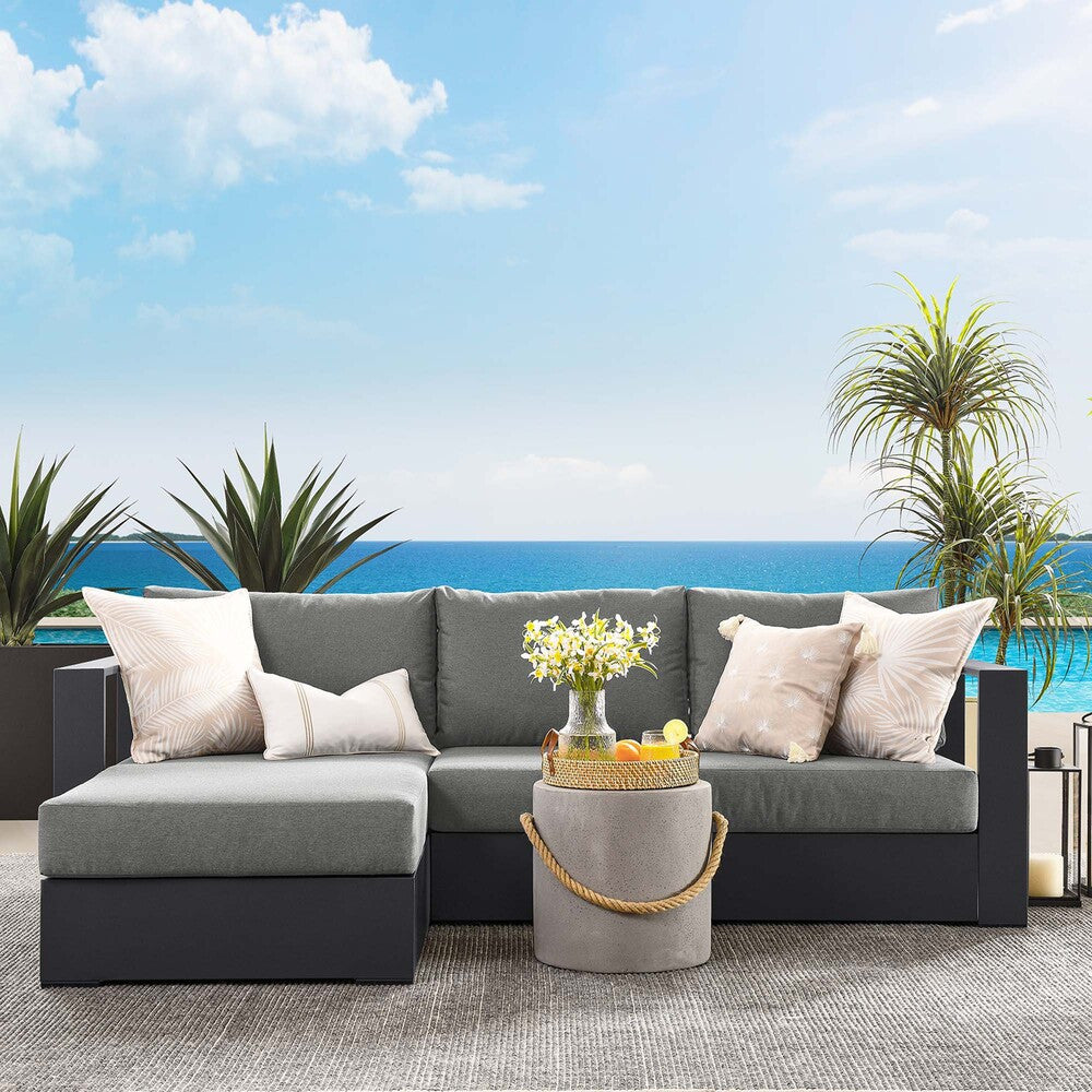 EEI-6670 Tahoe 2-Piece Outdoor Patio Powder-Coated Aluminum Left-Facing Chaise Sectional Sofa Set by Modway