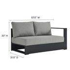 EEI-6670 Tahoe 2-Piece Outdoor Patio Powder-Coated Aluminum Left-Facing Chaise Sectional Sofa Set by Modway