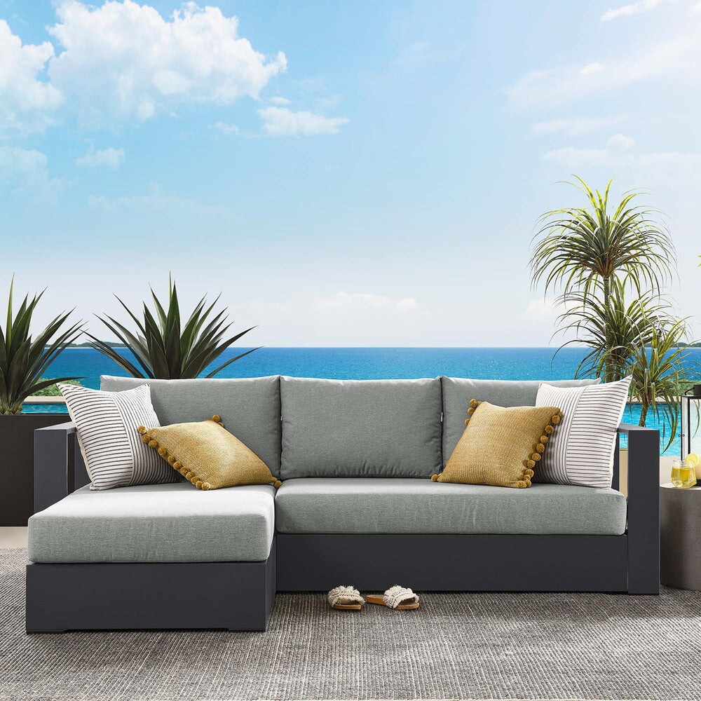 EEI-6670 Tahoe 2-Piece Outdoor Patio Powder-Coated Aluminum Left-Facing Chaise Sectional Sofa Set by Modway