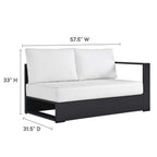 EEI-6670 Tahoe 2-Piece Outdoor Patio Powder-Coated Aluminum Left-Facing Chaise Sectional Sofa Set by Modway