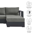 EEI-6669 Tahoe 2-Piece Outdoor Patio Powder-Coated Aluminum Right-Facing Chaise Sectional Sofa Set by Modway