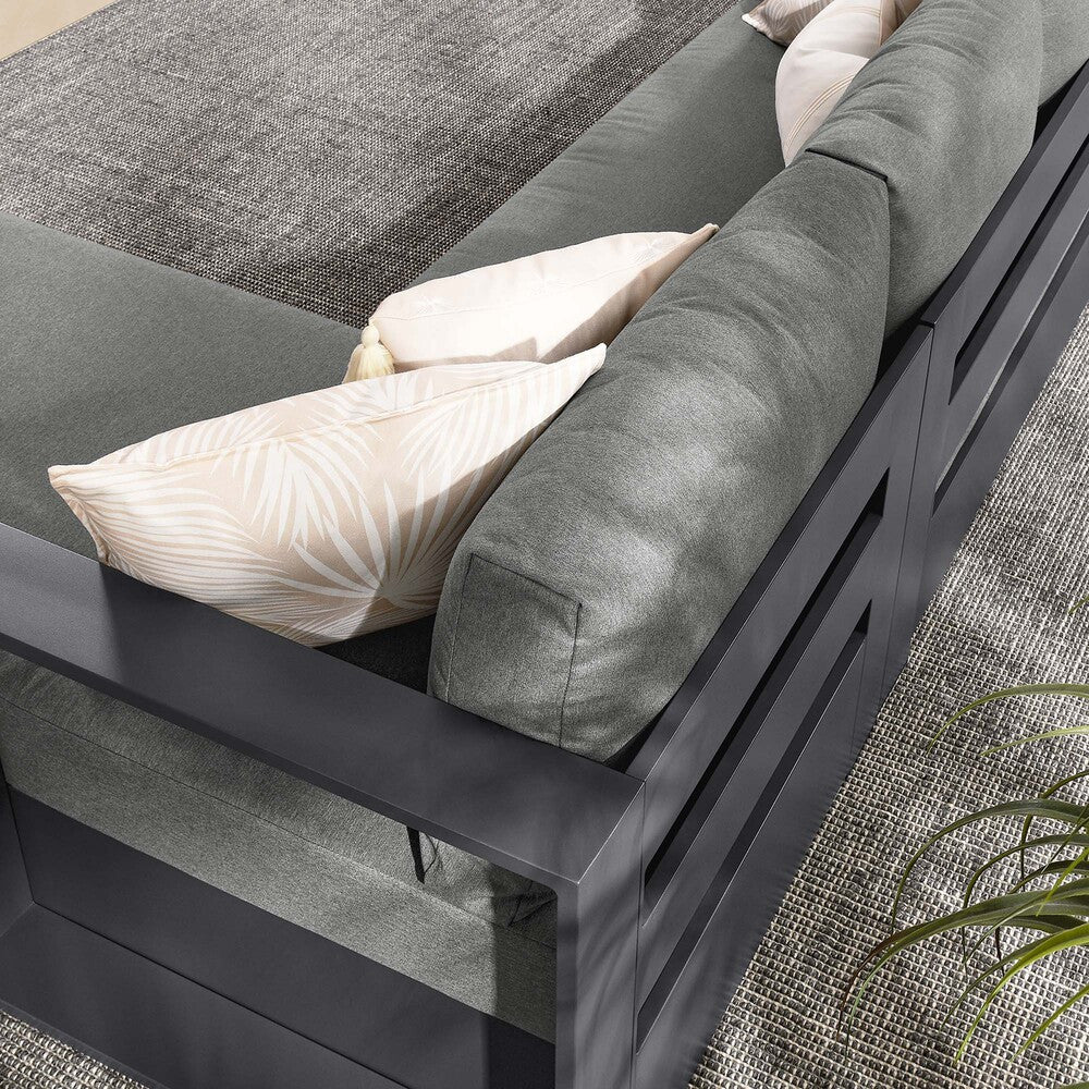 EEI-6669 Tahoe 2-Piece Outdoor Patio Powder-Coated Aluminum Right-Facing Chaise Sectional Sofa Set by Modway