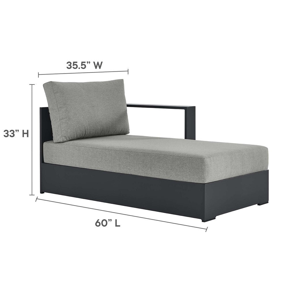 EEI-6669 Tahoe 2-Piece Outdoor Patio Powder-Coated Aluminum Right-Facing Chaise Sectional Sofa Set by Modway