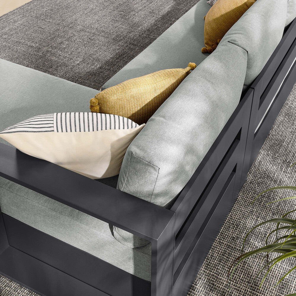 EEI-6669 Tahoe 2-Piece Outdoor Patio Powder-Coated Aluminum Right-Facing Chaise Sectional Sofa Set by Modway