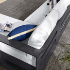 EEI-6669 Tahoe 2-Piece Outdoor Patio Powder-Coated Aluminum Right-Facing Chaise Sectional Sofa Set by Modway