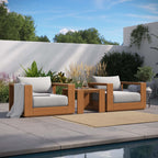 Modway EEI-6798-NAT-LGR Tahoe 3-Piece Outdoor Patio Acacia Wood Furniture Set - Natural Light Gray