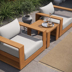 Modway EEI-6798-NAT-LGR Tahoe 3-Piece Outdoor Patio Acacia Wood Furniture Set - Natural Light Gray