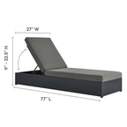 EEI-6673 Tahoe 3-Piece Outdoor Patio Powder-Coated Aluminum Chaise Lounge Set by Modway