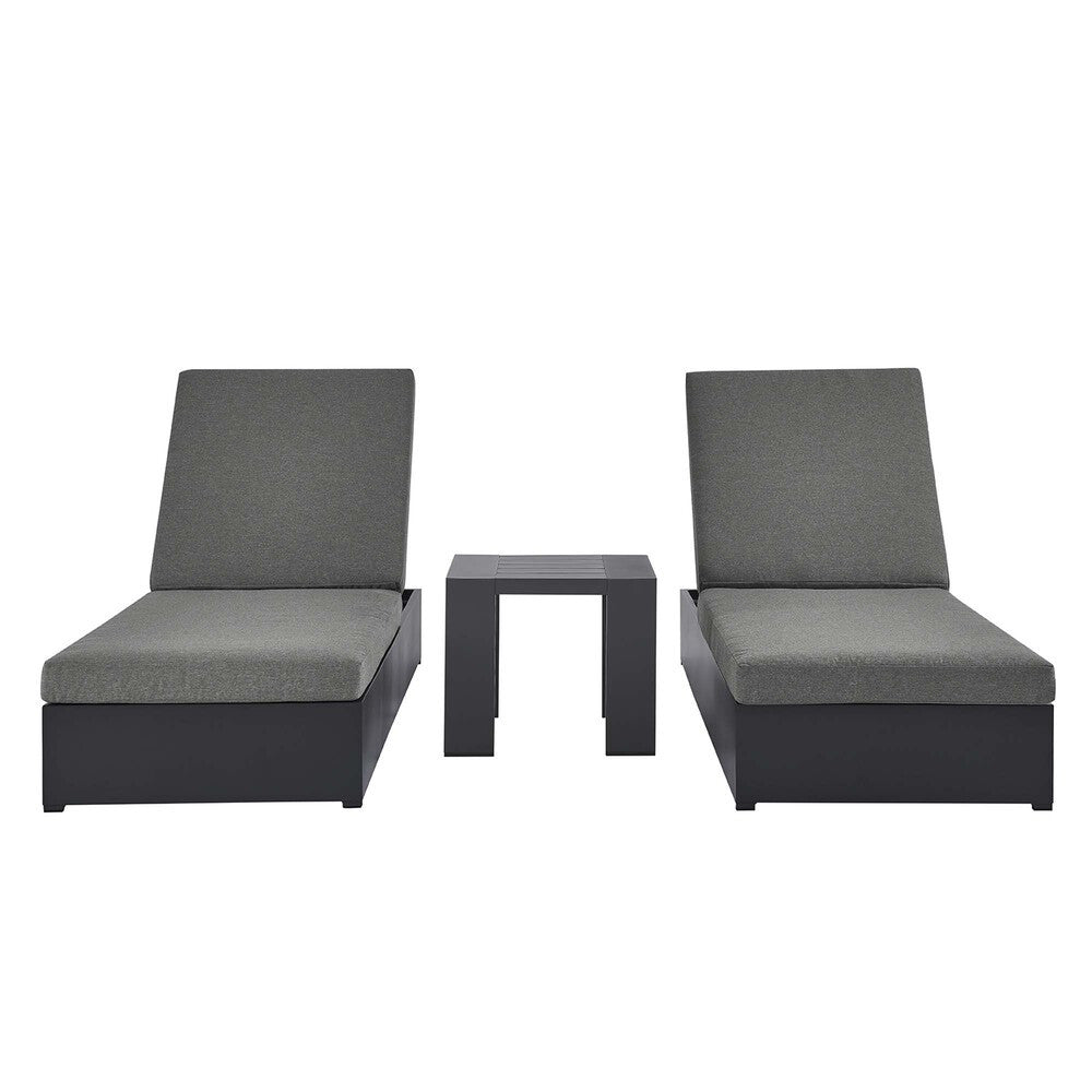EEI-6673 Tahoe 3-Piece Outdoor Patio Powder-Coated Aluminum Chaise Lounge Set by Modway