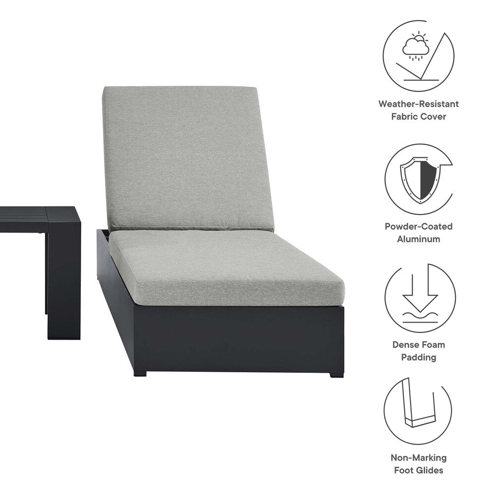 EEI-6673 Tahoe 3-Piece Outdoor Patio Powder-Coated Aluminum Chaise Lounge Set by Modway