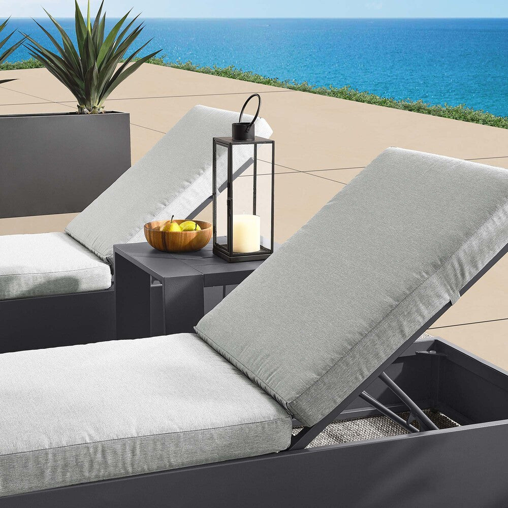 EEI-6673 Tahoe 3-Piece Outdoor Patio Powder-Coated Aluminum Chaise Lounge Set by Modway
