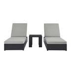 EEI-6673 Tahoe 3-Piece Outdoor Patio Powder-Coated Aluminum Chaise Lounge Set by Modway