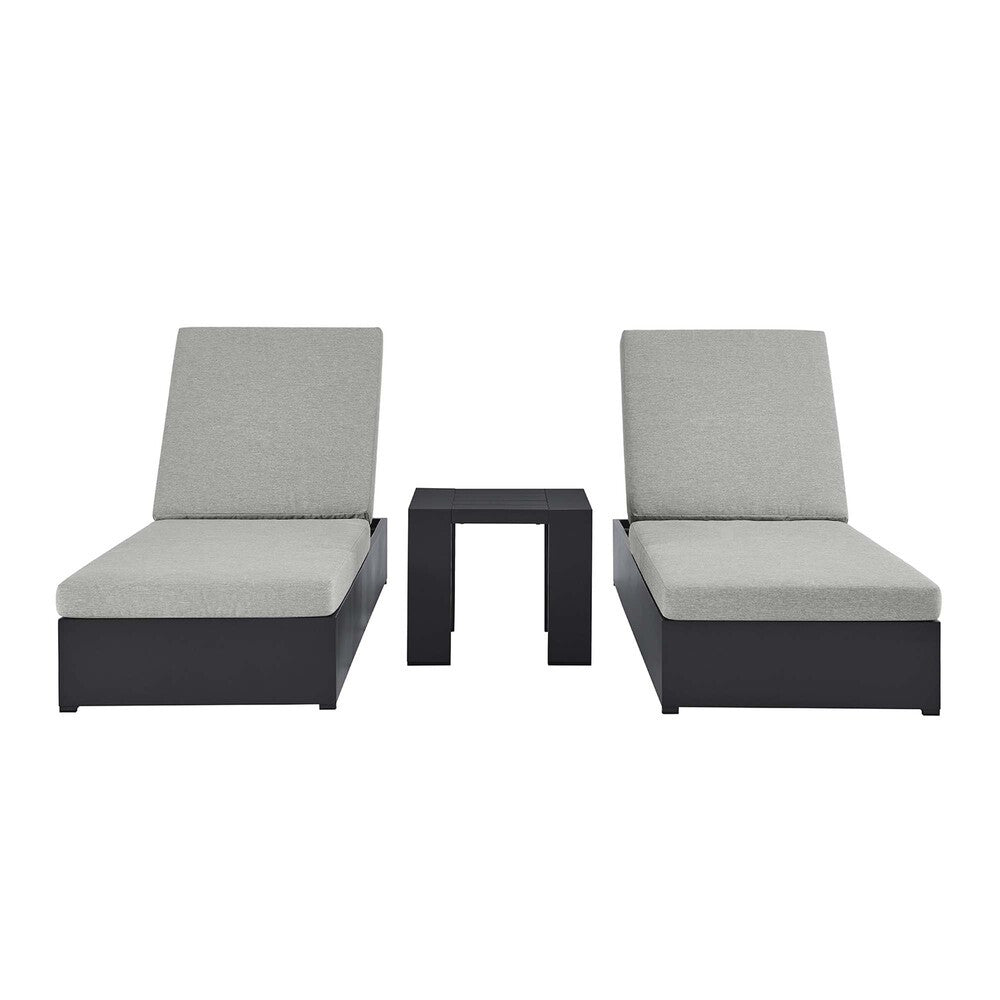 EEI-6673 Tahoe 3-Piece Outdoor Patio Powder-Coated Aluminum Chaise Lounge Set by Modway