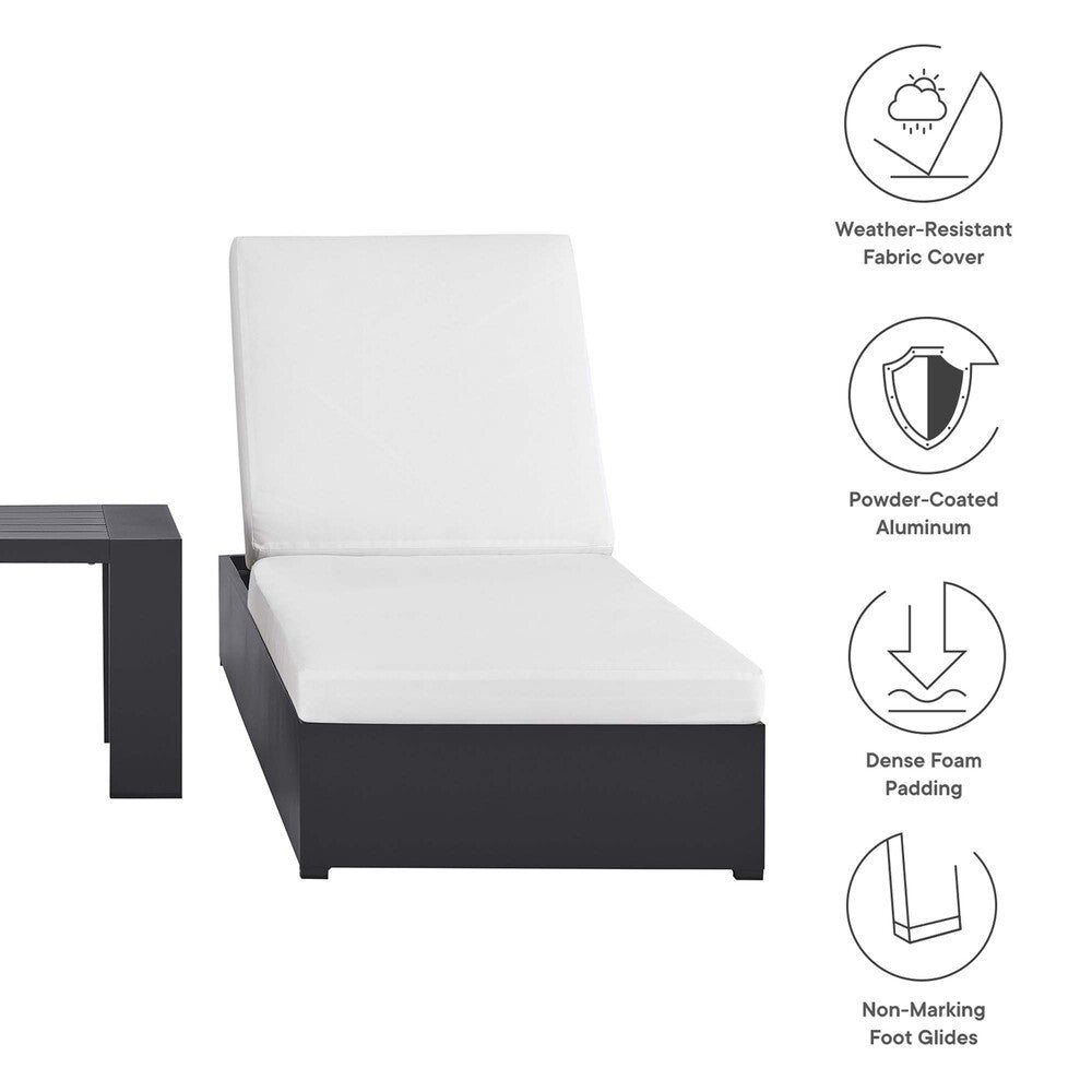 EEI-6673 Tahoe 3-Piece Outdoor Patio Powder-Coated Aluminum Chaise Lounge Set by Modway