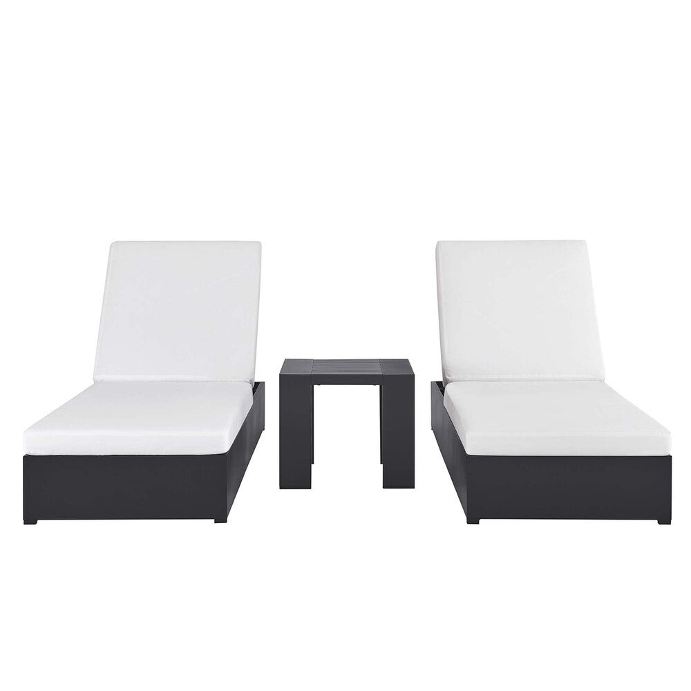 EEI-6673 Tahoe 3-Piece Outdoor Patio Powder-Coated Aluminum Chaise Lounge Set by Modway