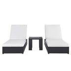 EEI-6673 Tahoe 3-Piece Outdoor Patio Powder-Coated Aluminum Chaise Lounge Set by Modway