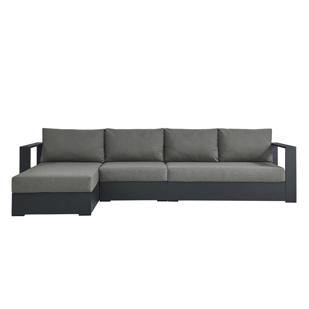 EEI-6672 Tahoe 3-Piece Outdoor Patio Powder-Coated Aluminum Left-Facing Chaise Sectional Sofa Set by Modway