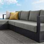 EEI-6672 Tahoe 3-Piece Outdoor Patio Powder-Coated Aluminum Left-Facing Chaise Sectional Sofa Set by Modway