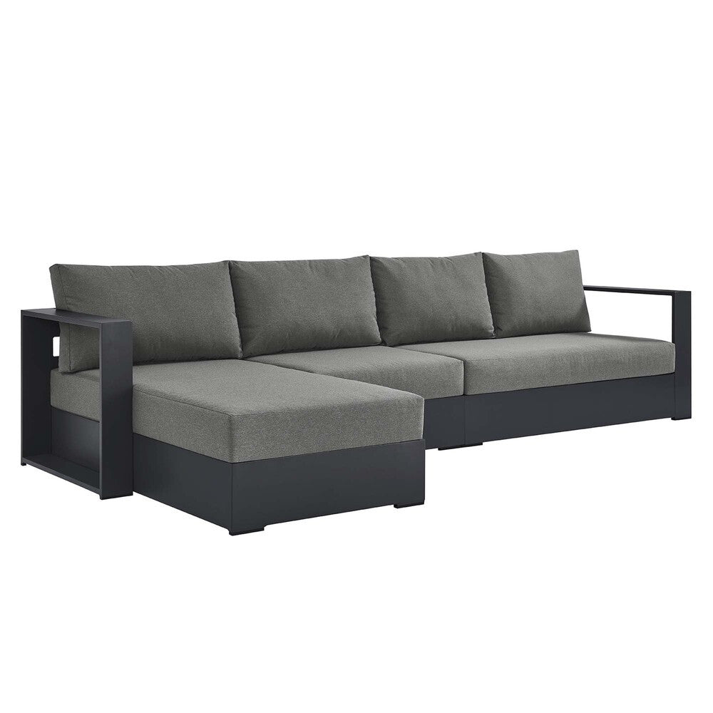 EEI-6672 Tahoe 3-Piece Outdoor Patio Powder-Coated Aluminum Left-Facing Chaise Sectional Sofa Set by Modway