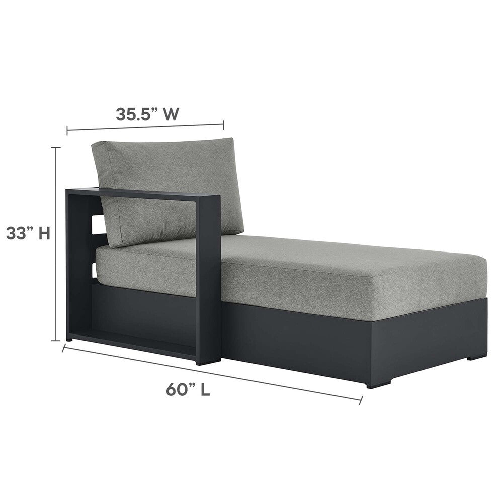 EEI-6672 Tahoe 3-Piece Outdoor Patio Powder-Coated Aluminum Left-Facing Chaise Sectional Sofa Set by Modway