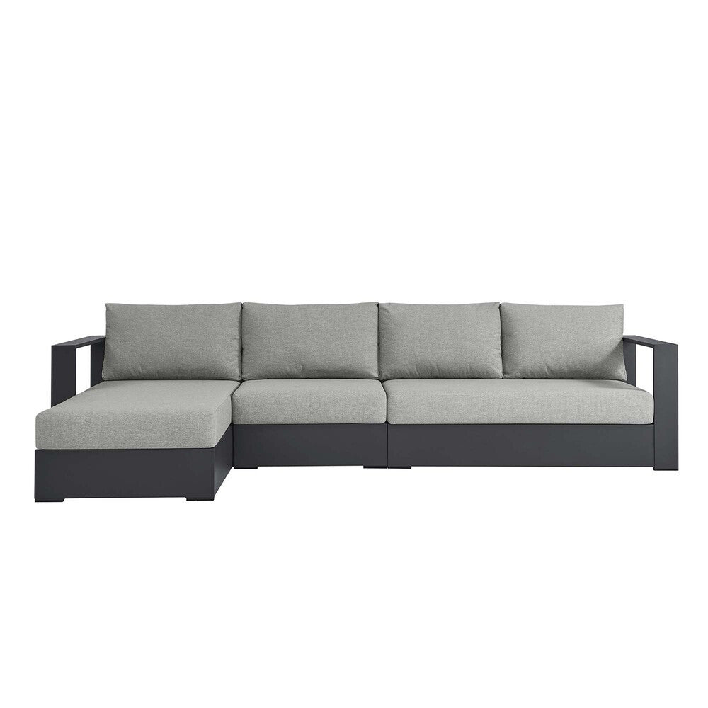 EEI-6672 Tahoe 3-Piece Outdoor Patio Powder-Coated Aluminum Left-Facing Chaise Sectional Sofa Set by Modway