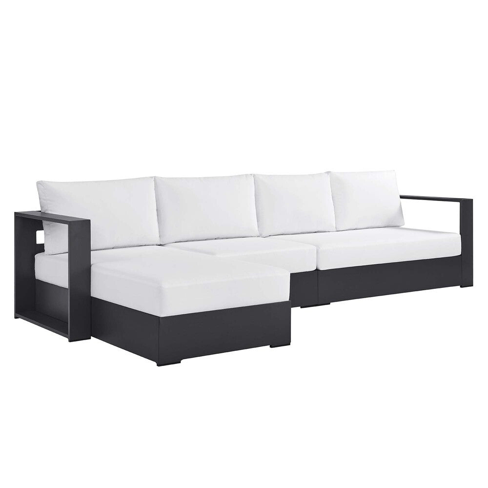 EEI-6672 Tahoe 3-Piece Outdoor Patio Powder-Coated Aluminum Left-Facing Chaise Sectional Sofa Set by Modway