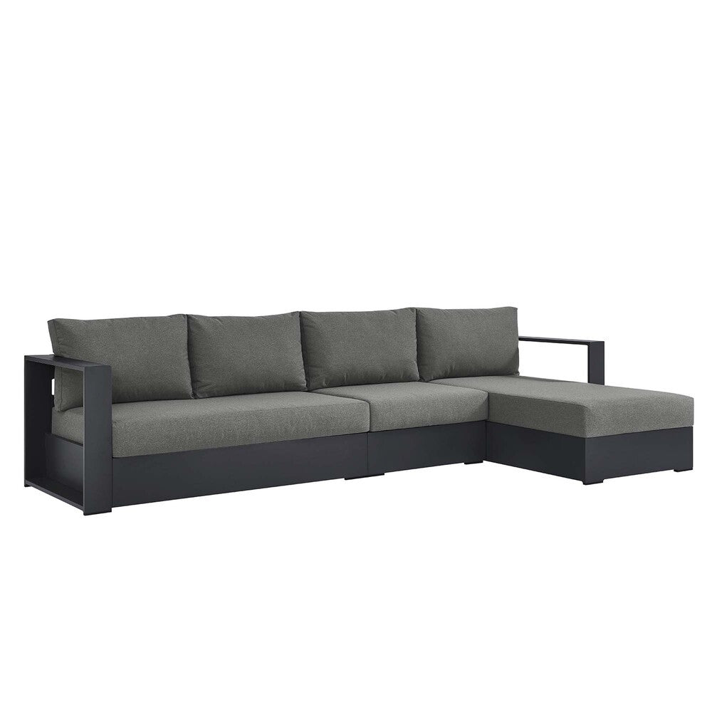 EEI-6671 Tahoe 3-Piece Outdoor Patio Powder-Coated Aluminum Right-Facing Chaise Sectional Sofa Set by Modway