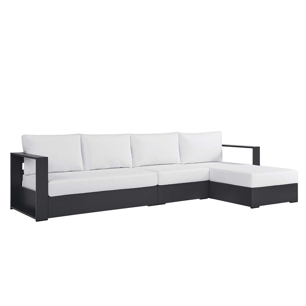 EEI-6671 Tahoe 3-Piece Outdoor Patio Powder-Coated Aluminum Right-Facing Chaise Sectional Sofa Set by Modway
