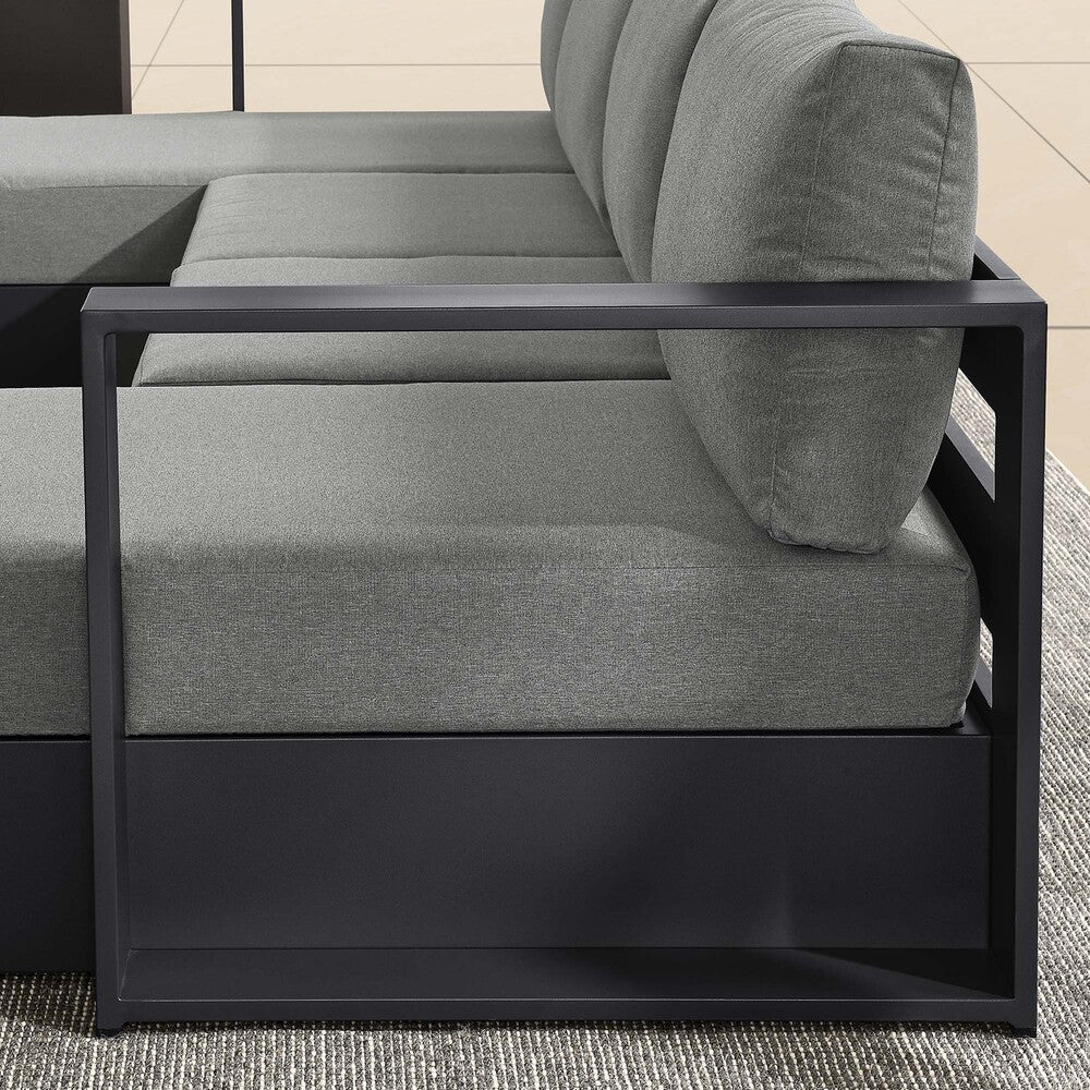 EEI-6676 Tahoe 4-Piece Outdoor Patio Powder-Coated Aluminum Sectional Sofa Set by Modway