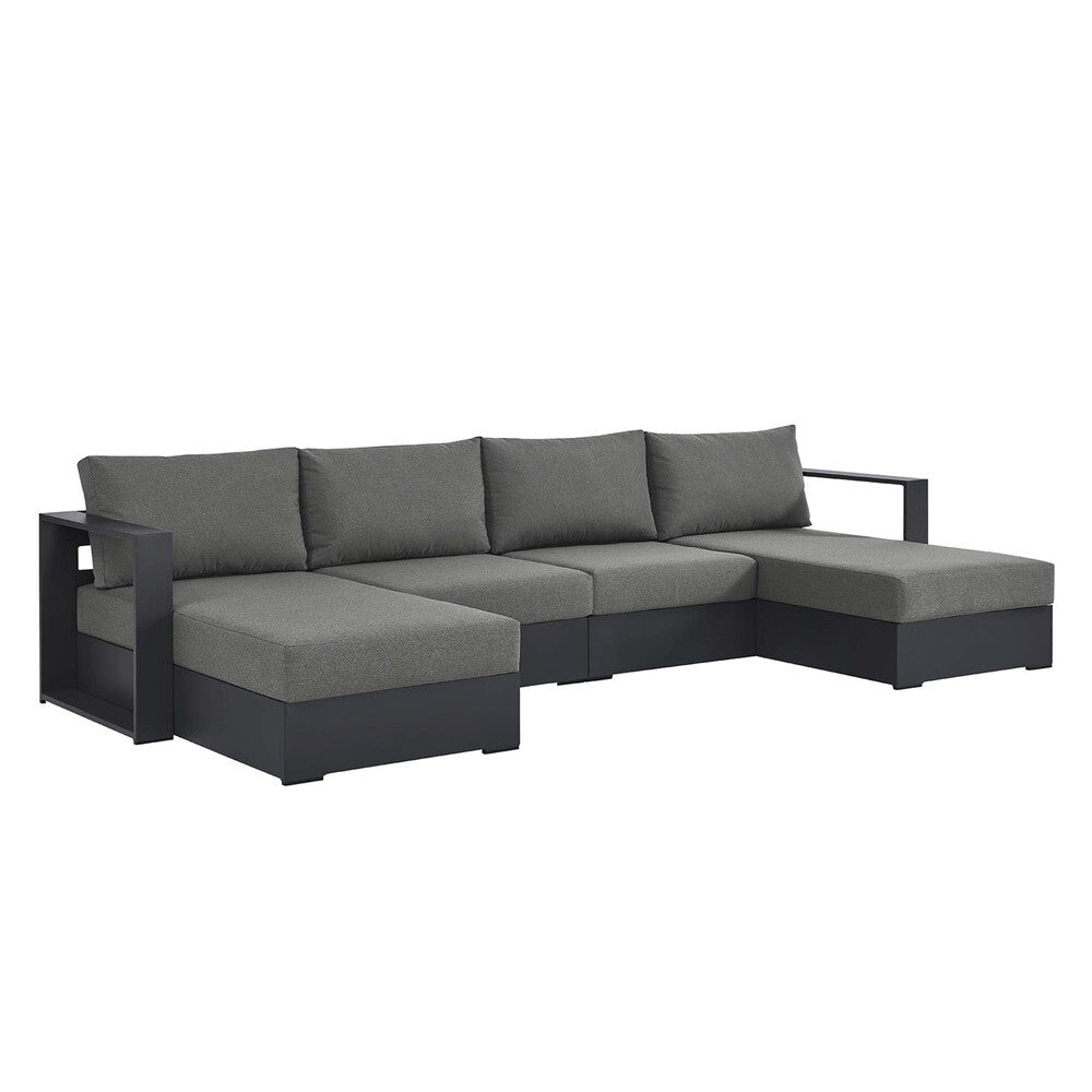 EEI-6676 Tahoe 4-Piece Outdoor Patio Powder-Coated Aluminum Sectional Sofa Set by Modway
