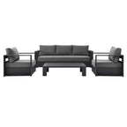 EEI-5749 Tahoe 4-Piece Outdoor Patio Powder-Coated Aluminum Set by Modway