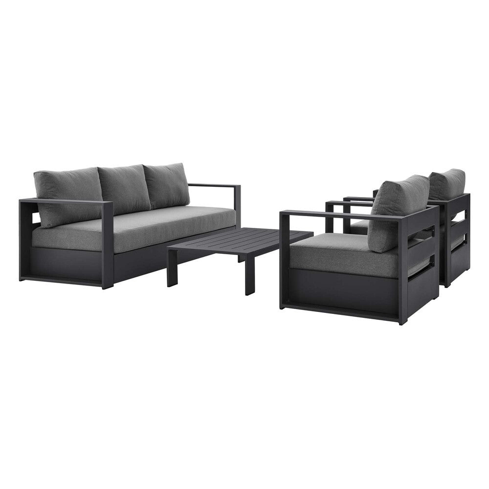 EEI-5749 Tahoe 4-Piece Outdoor Patio Powder-Coated Aluminum Set by Modway