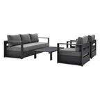 EEI-5749 Tahoe 4-Piece Outdoor Patio Powder-Coated Aluminum Set by Modway