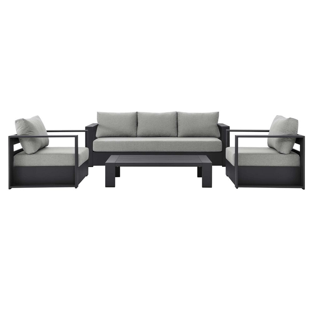 EEI-5749 Tahoe 4-Piece Outdoor Patio Powder-Coated Aluminum Set by Modway