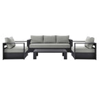 EEI-5749 Tahoe 4-Piece Outdoor Patio Powder-Coated Aluminum Set by Modway