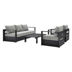 EEI-5749 Tahoe 4-Piece Outdoor Patio Powder-Coated Aluminum Set by Modway