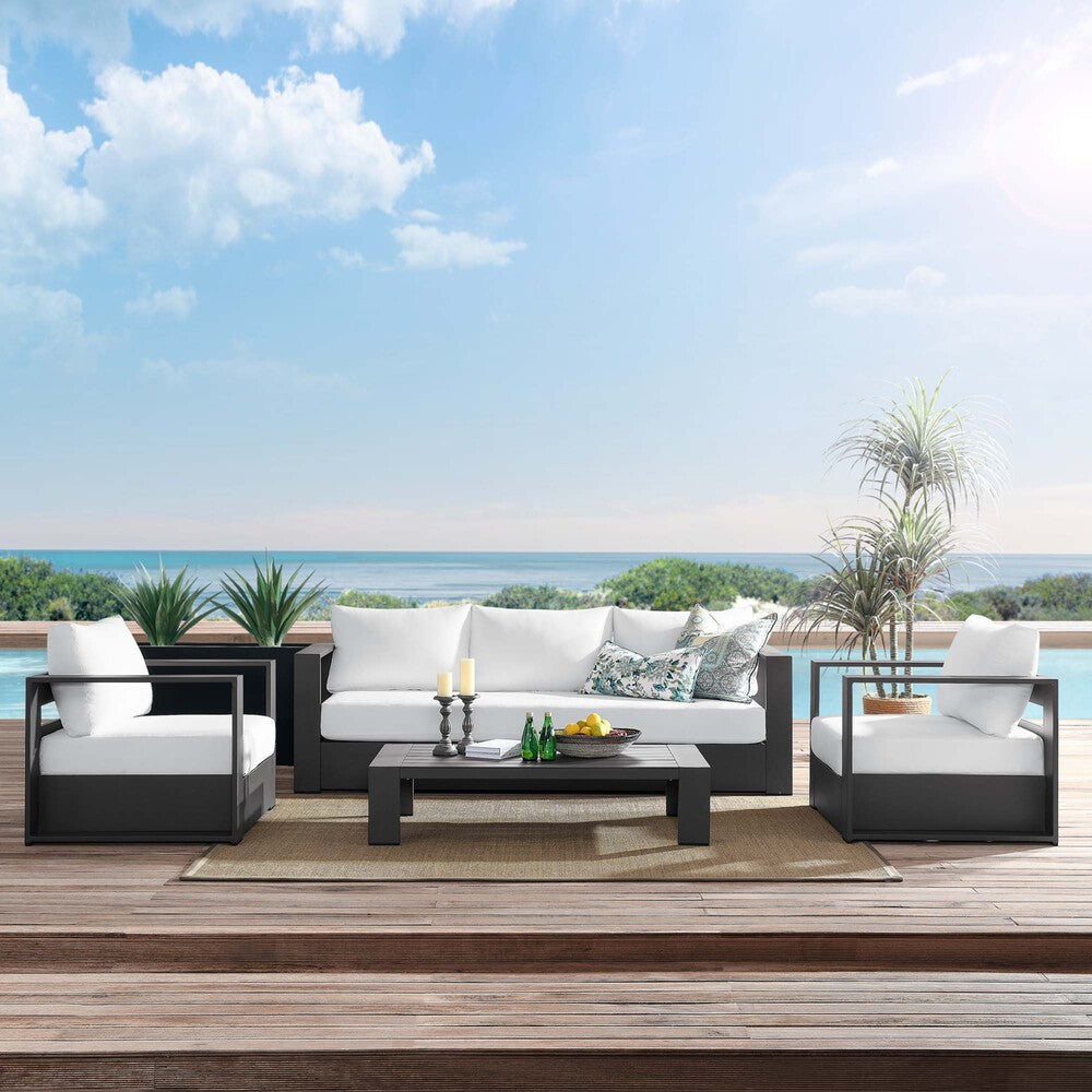 EEI-5749 Tahoe 4-Piece Outdoor Patio Powder-Coated Aluminum Set by Modway