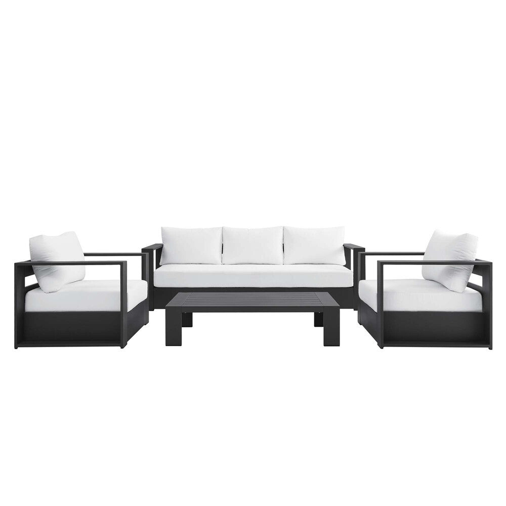EEI-5749 Tahoe 4-Piece Outdoor Patio Powder-Coated Aluminum Set by Modway