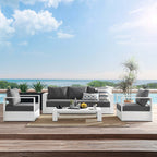 EEI-5749 Tahoe 4-Piece Outdoor Patio Powder-Coated Aluminum Set by Modway