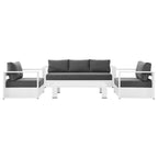 EEI-5749 Tahoe 4-Piece Outdoor Patio Powder-Coated Aluminum Set by Modway