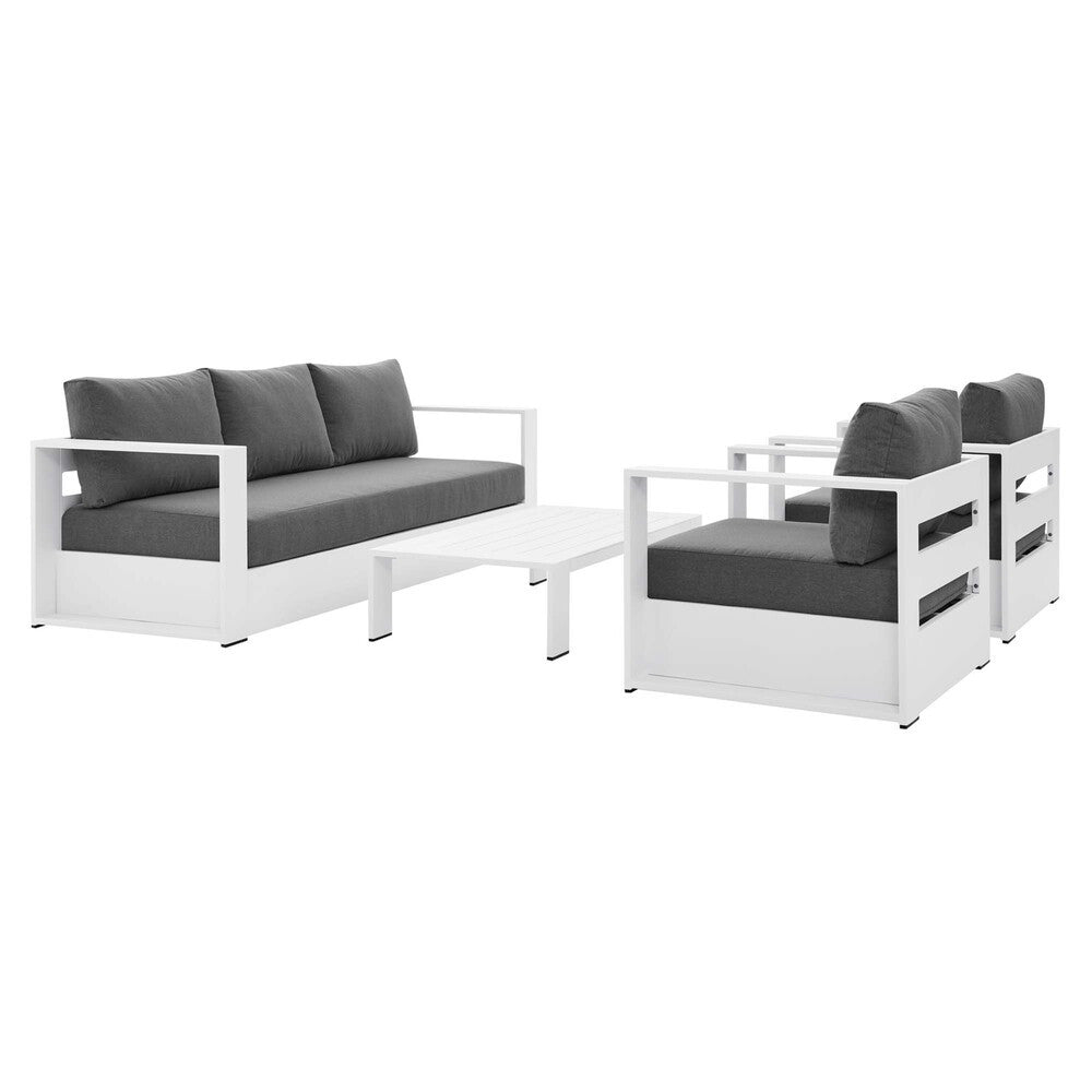 EEI-5749 Tahoe 4-Piece Outdoor Patio Powder-Coated Aluminum Set by Modway