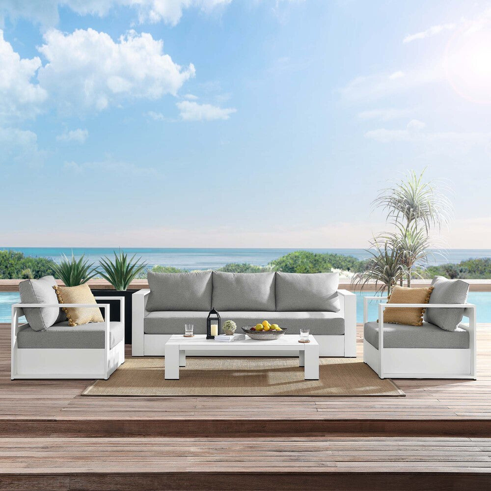EEI-5749 Tahoe 4-Piece Outdoor Patio Powder-Coated Aluminum Set by Modway