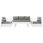 EEI-5749 Tahoe 4-Piece Outdoor Patio Powder-Coated Aluminum Set by Modway