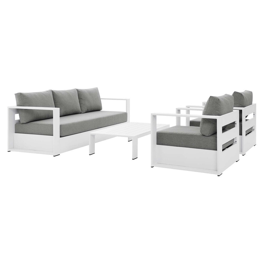 EEI-5749 Tahoe 4-Piece Outdoor Patio Powder-Coated Aluminum Set by Modway