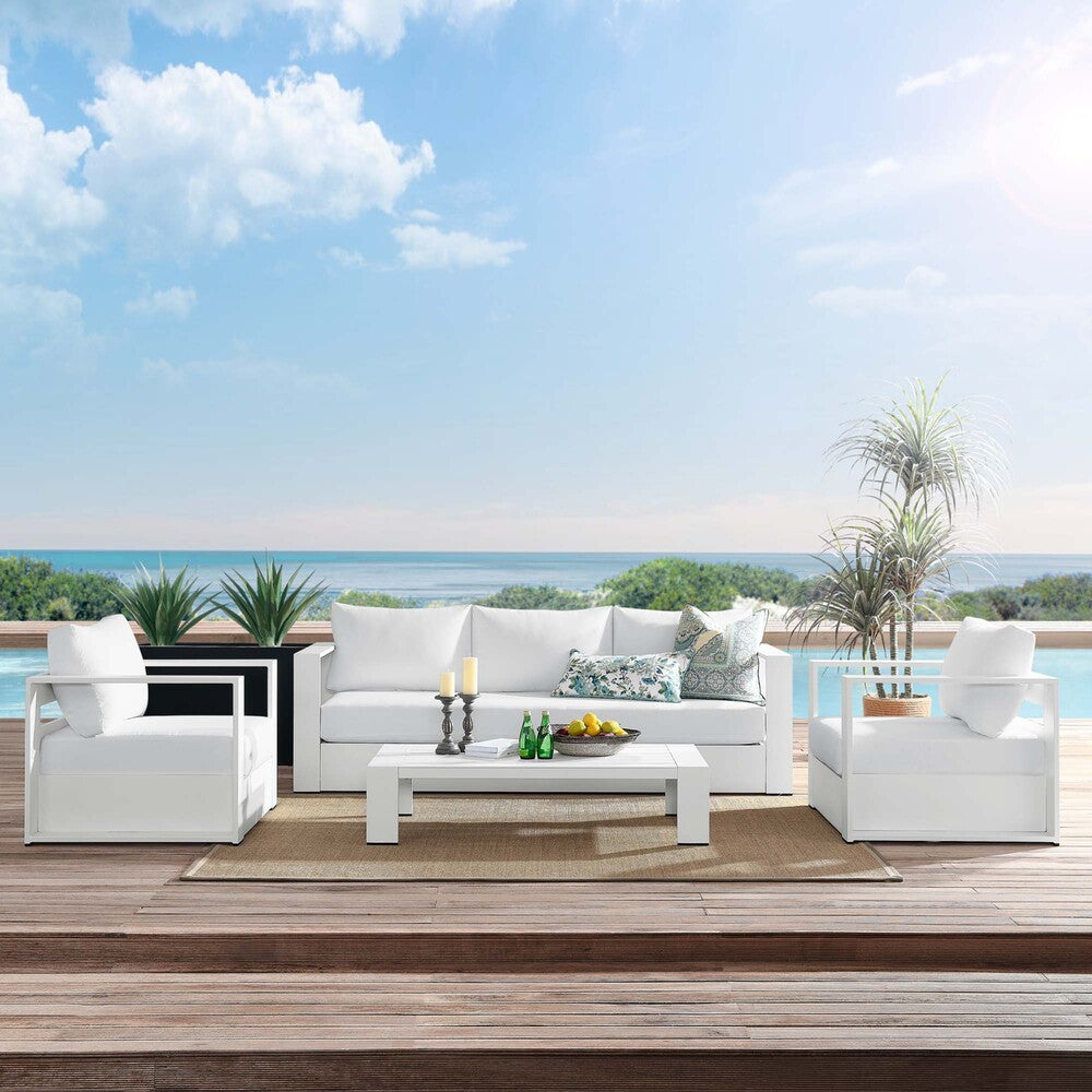 EEI-5749 Tahoe 4-Piece Outdoor Patio Powder-Coated Aluminum Set by Modway